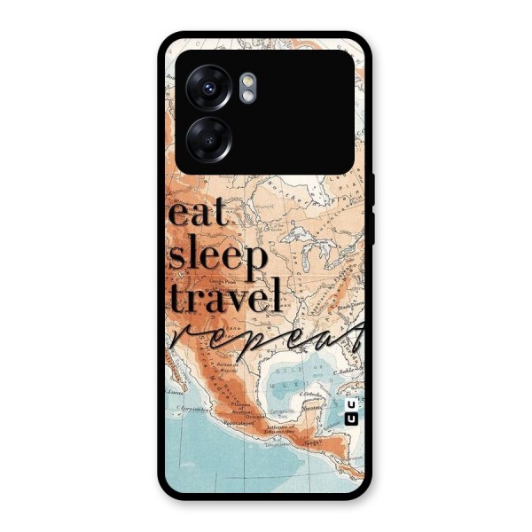 Travel Repeat Glass Back Case for Oppo K10 5G