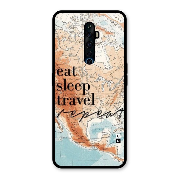 Travel Repeat Glass Back Case for Oppo Reno2 Z