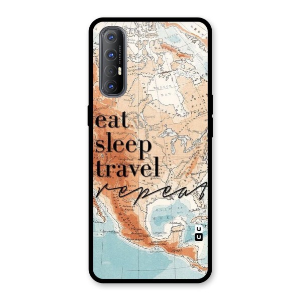 Travel Repeat Glass Back Case for Oppo Reno3 Pro