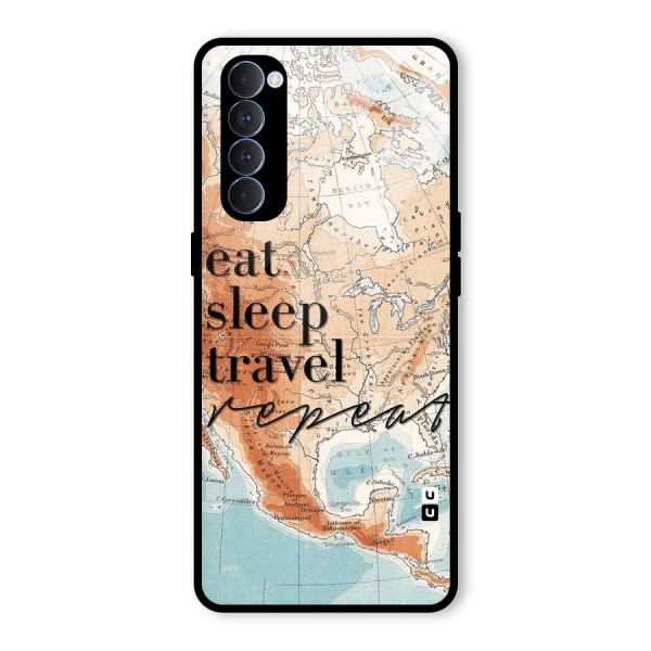 Travel Repeat Glass Back Case for Oppo Reno4 Pro