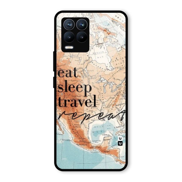 Travel Repeat Glass Back Case for Realme 8 Pro