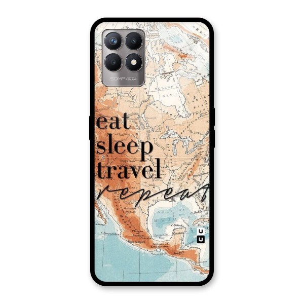 Travel Repeat Glass Back Case for Realme 8i