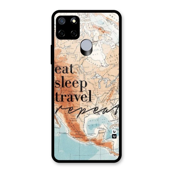 Travel Repeat Glass Back Case for Realme C15