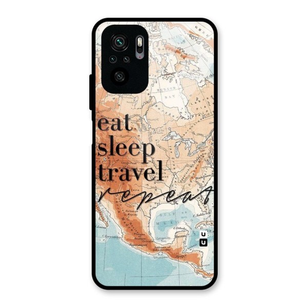 Travel Repeat Glass Back Case for Redmi Note 10