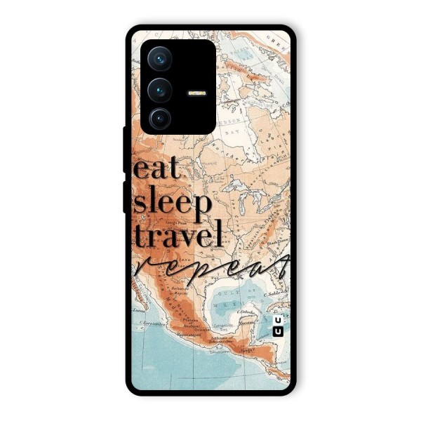 Travel Repeat Glass Back Case for Vivo V23 Pro