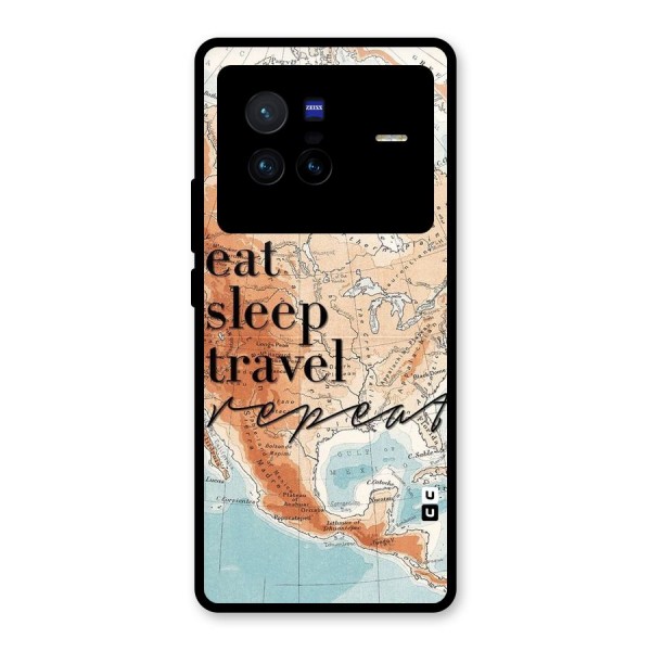 Travel Repeat Glass Back Case for Vivo X80