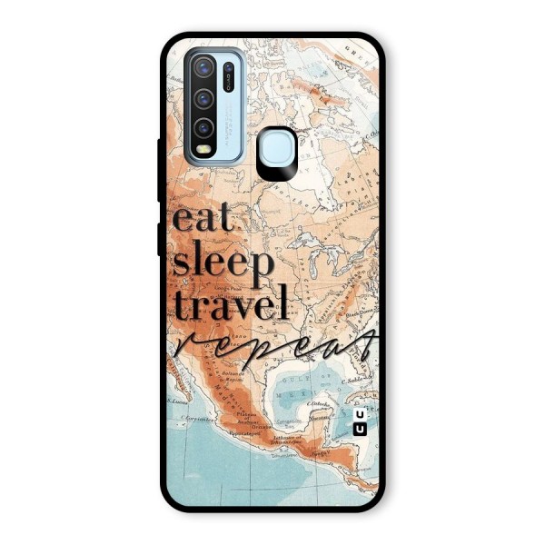 Travel Repeat Glass Back Case for Vivo Y30