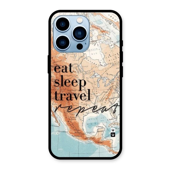 Travel Repeat Glass Back Case for iPhone 13 Pro