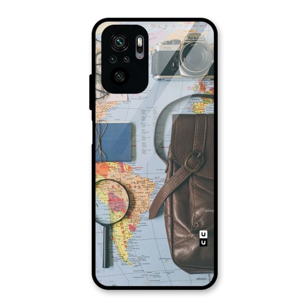 Travel Requisites Glass Back Case for Redmi Note 10