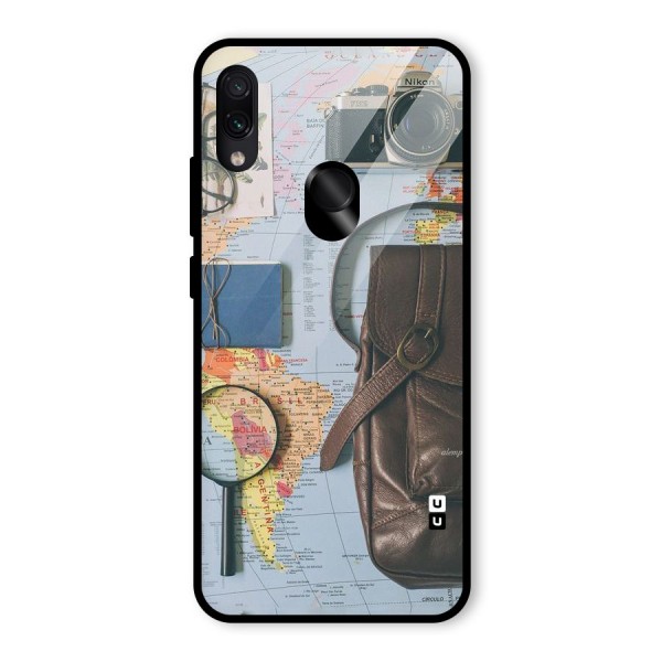 Travel Requisites Glass Back Case for Redmi Note 7