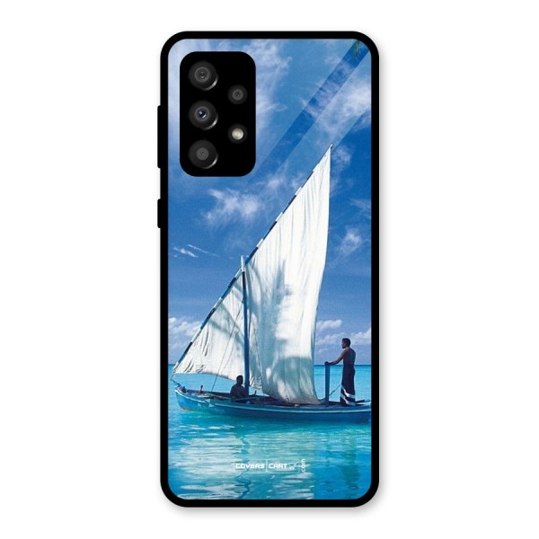 Travel Ship Glass Back Case for Galaxy A32