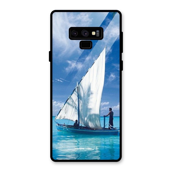 Travel Ship Glass Back Case for Galaxy Note 9