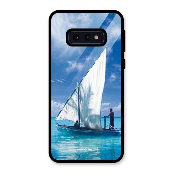 Travel Ship Glass Back Case for Galaxy S10e