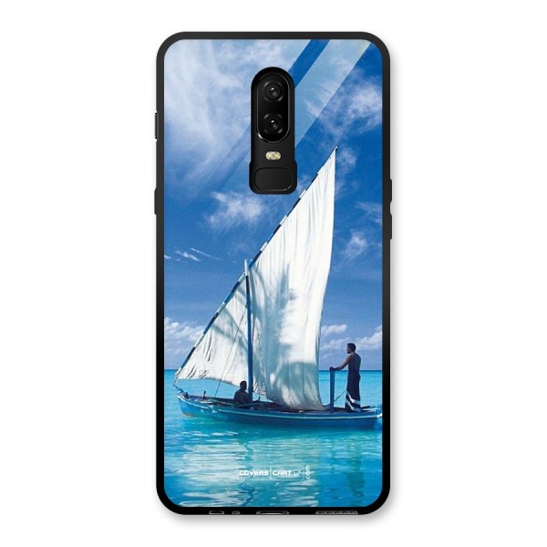 Travel Ship Glass Back Case for OnePlus 6