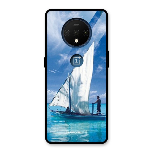 Travel Ship Glass Back Case for OnePlus 7T