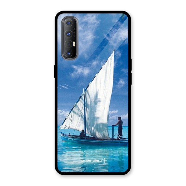 Travel Ship Glass Back Case for Oppo Reno3 Pro