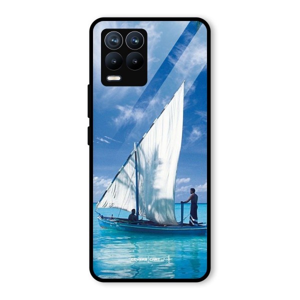 Travel Ship Glass Back Case for Realme 8 Pro