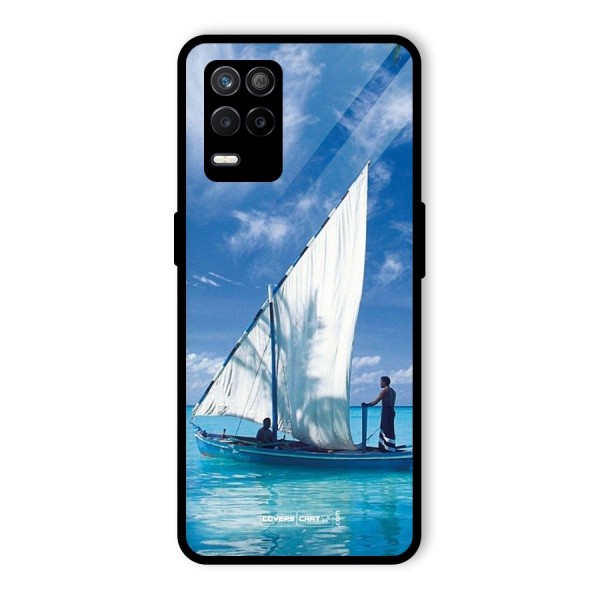 Travel Ship Glass Back Case for Realme 9 5G