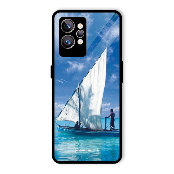 Travel Ship Glass Back Case for Realme GT2 Pro