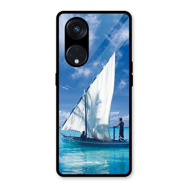 Travel Ship Glass Back Case for Reno8 T 5G