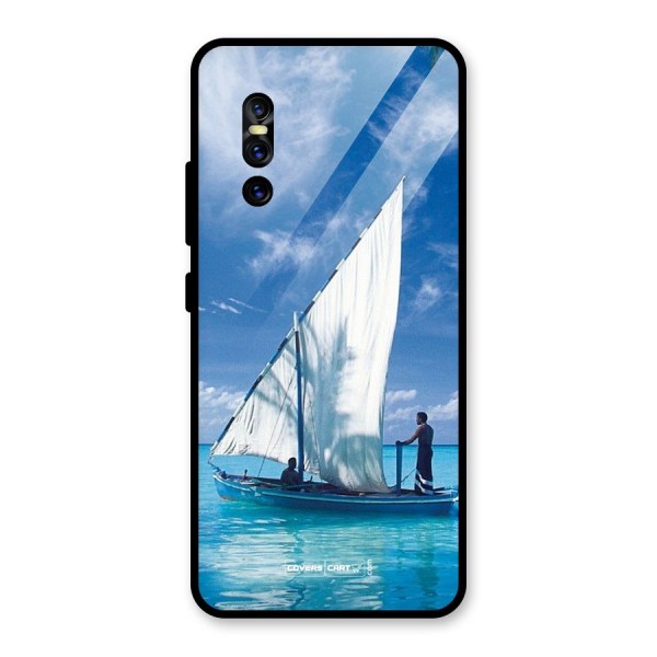 Travel Ship Glass Back Case for Vivo V15 Pro