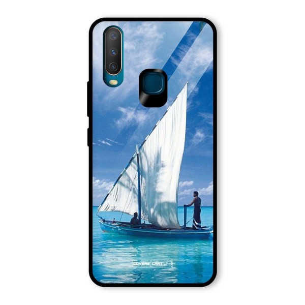 Travel Ship Glass Back Case for Vivo Y12