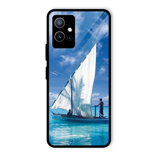 Travel Ship Glass Back Case for Vivo iQOO Z6