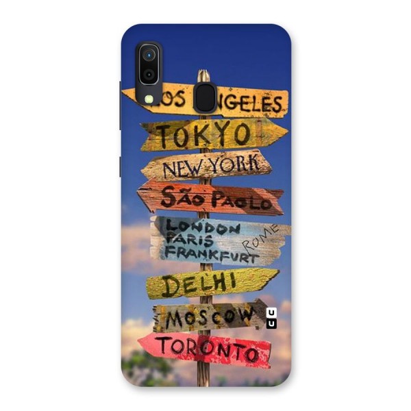 Travel Signs Back Case for Galaxy A20