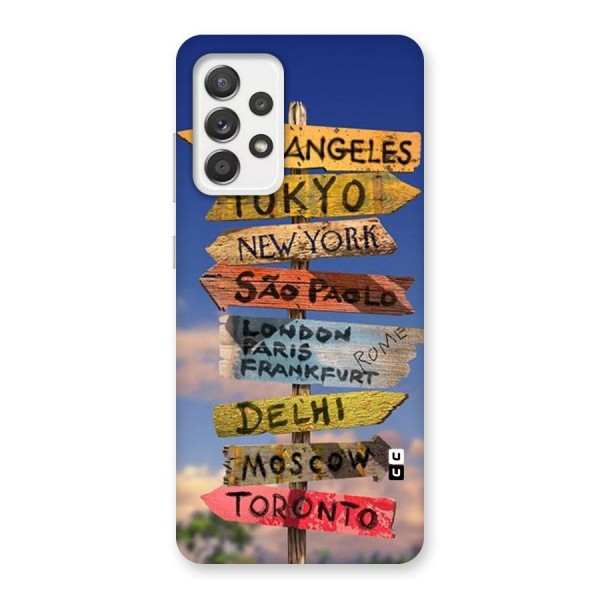 Travel Signs Back Case for Galaxy A52