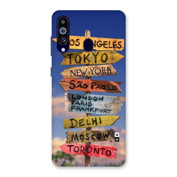 Travel Signs Back Case for Galaxy A60