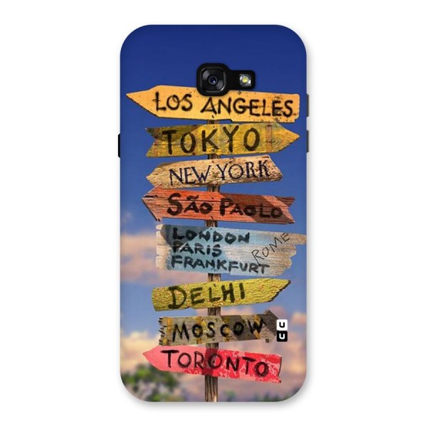 Travel Signs Back Case for Galaxy A7 (2017)