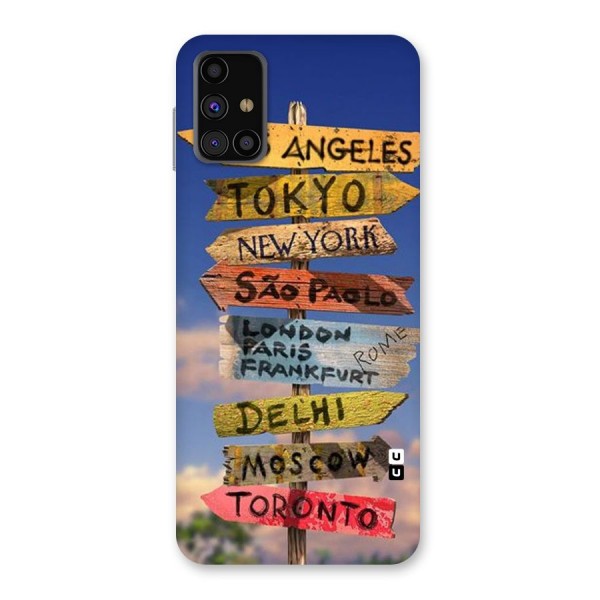 Travel Signs Back Case for Galaxy M31s