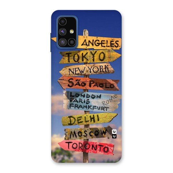 Travel Signs Back Case for Galaxy M51