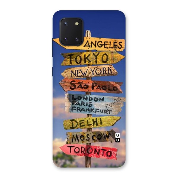 Travel Signs Back Case for Galaxy Note 10 Lite