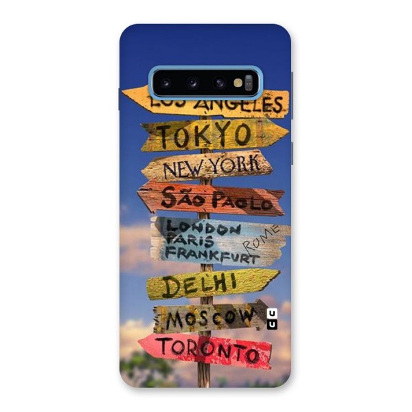 Travel Signs Back Case for Galaxy S10