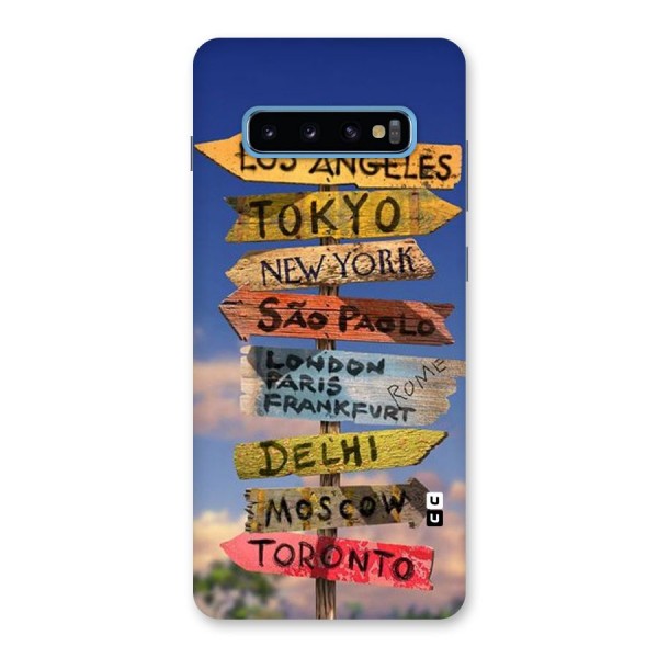 Travel Signs Back Case for Galaxy S10 Plus