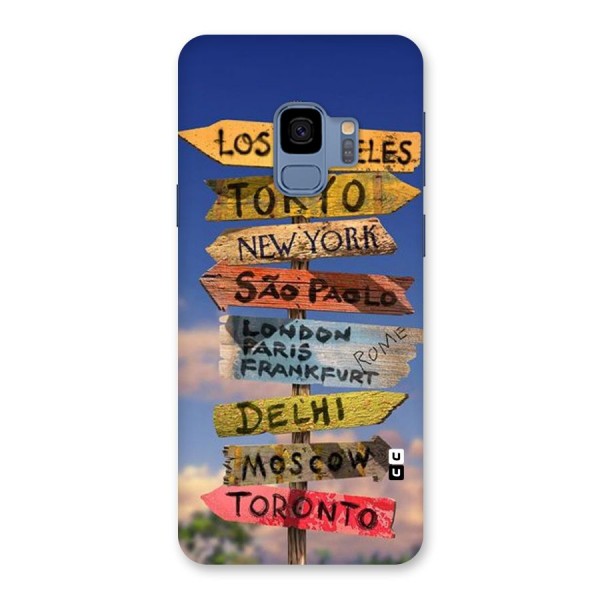 Travel Signs Back Case for Galaxy S9