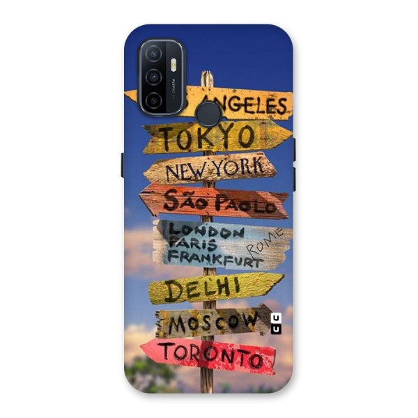 Travel Signs Back Case for Oppo A53