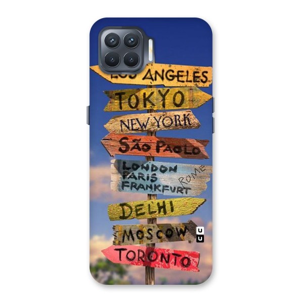 Travel Signs Back Case for Oppo F17 Pro