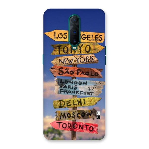 Travel Signs Back Case for Oppo R17 Pro