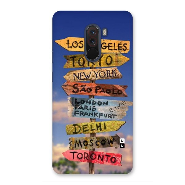 Travel Signs Back Case for Poco F1