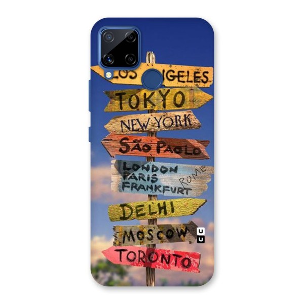 Travel Signs Back Case for Realme C12