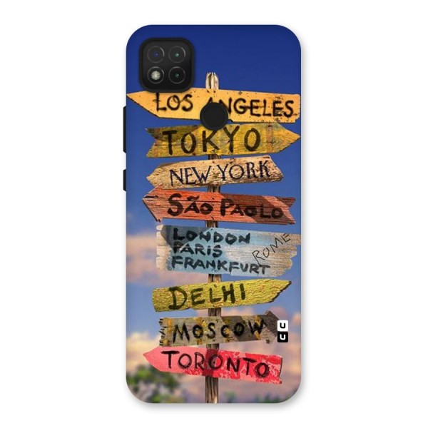 Travel Signs Back Case for Redmi 9C