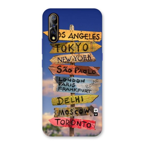 Travel Signs Back Case for Vivo S1