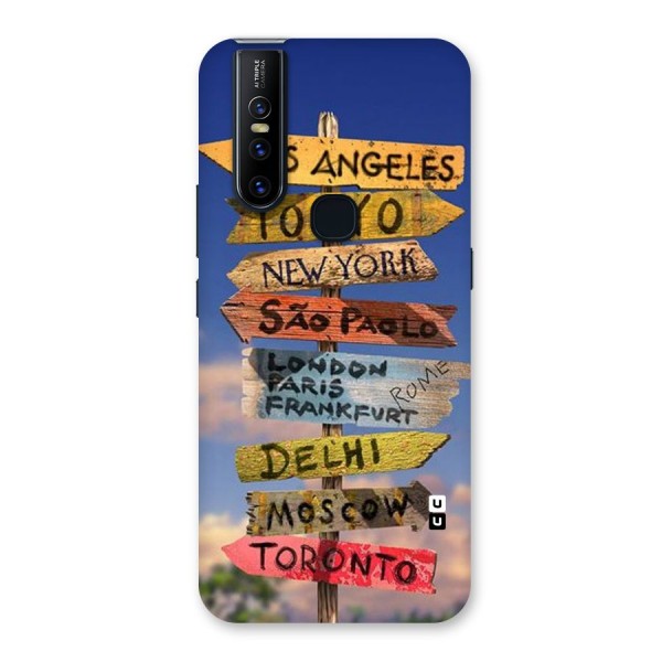 Travel Signs Back Case for Vivo V15