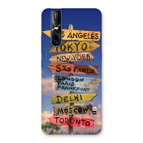 Travel Signs Back Case for Vivo V15 Pro