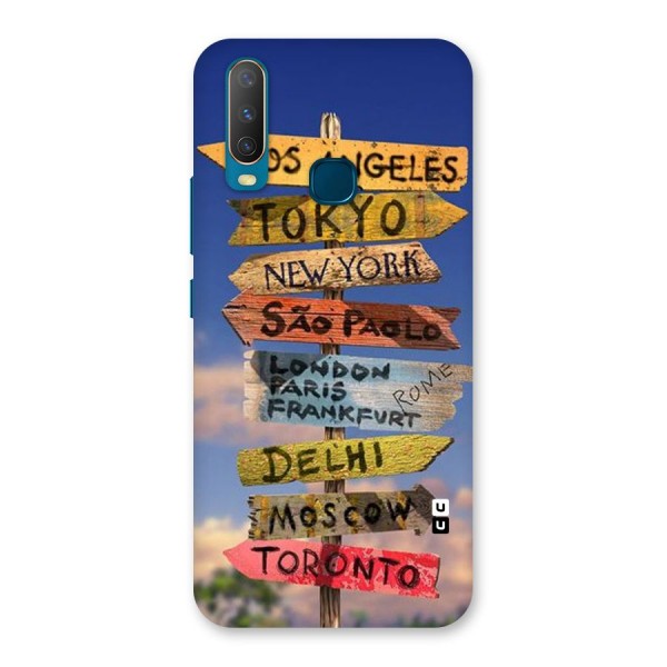 Travel Signs Back Case for Vivo Y12