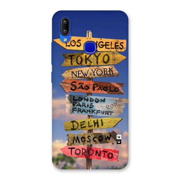 Travel Signs Back Case for Vivo Y91