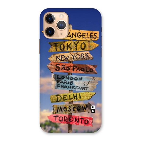 Travel Signs Back Case for iPhone 11 Pro