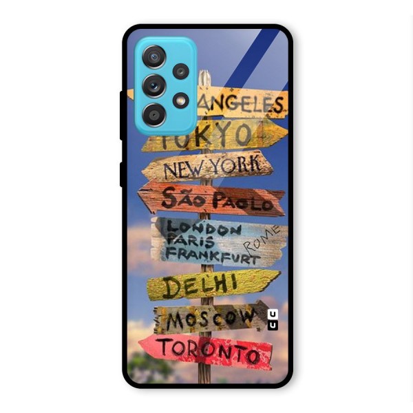 Travel Signs Glass Back Case for Galaxy A52